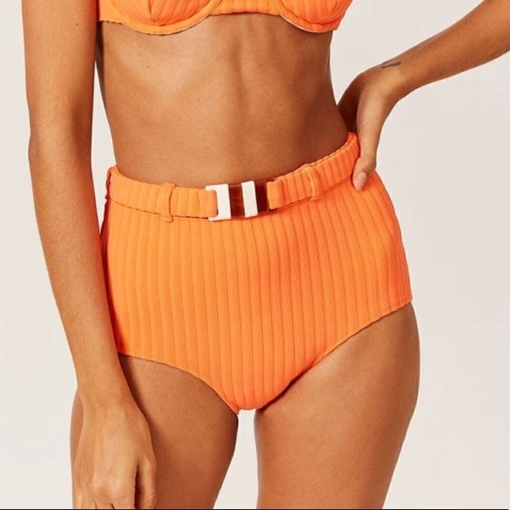 SOLID AND STRIPED - GINGER BELT BOTTOM SOLID RIB